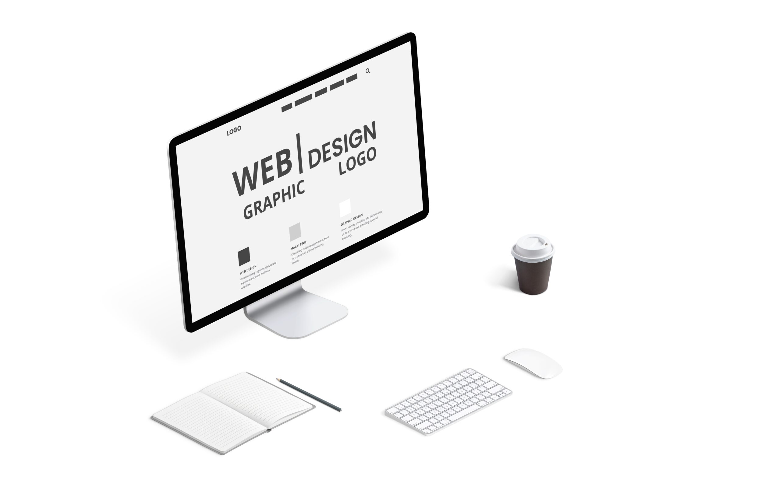 Web,Design,Graphic,Studio,Desk,Isometric,Concept