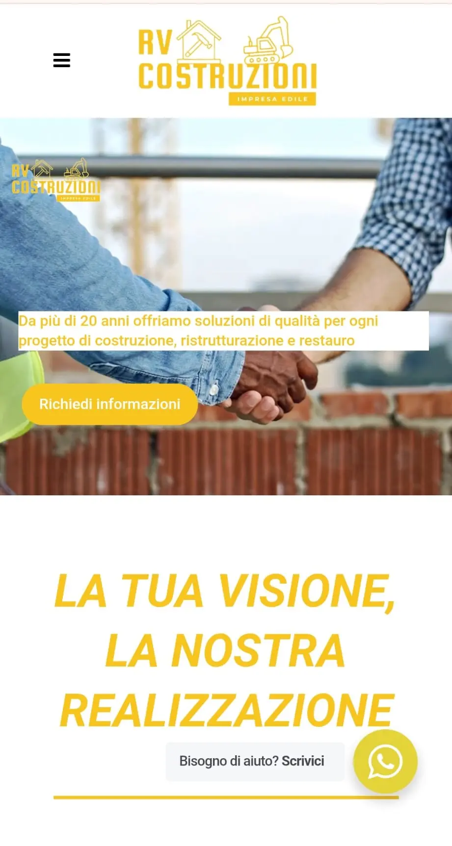 Sito web RV Costruzioni